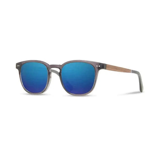 Camp Eyewear Topo-Accessories - Sunglasses-Camp Eyewear-Fog // Walnut-HD Plus Polarized Blue Flash-Appalachian Outfitters