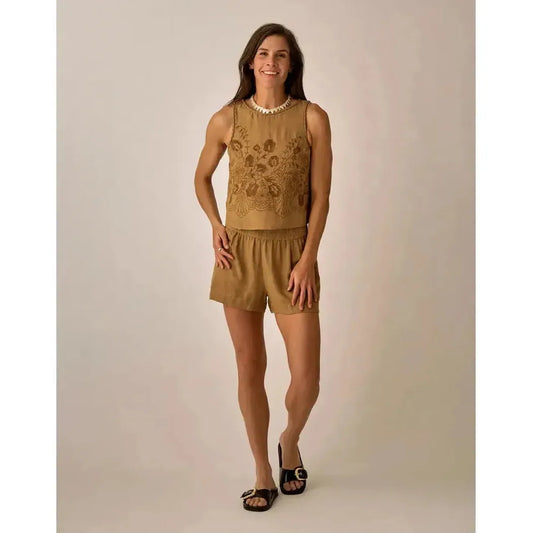 Carve Designs Women's Hellie Linen Short-Women's - Clothing - Bottoms-Carve Designs-Appalachian Outfitters