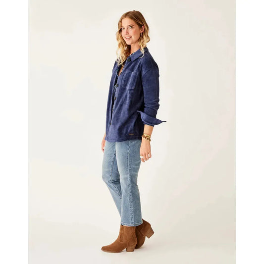 Carve Designs Women's Hudson Stretch Cord Shacket-Women's - Clothing - Tops-Carve Designs-Appalachian Outfitters