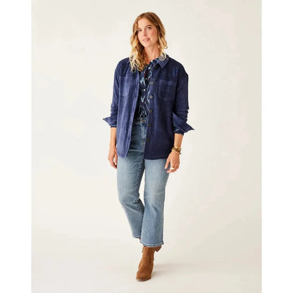 Carve Designs Women's Hudson Stretch Cord Shacket-Women's - Clothing - Tops-Carve Designs-Appalachian Outfitters