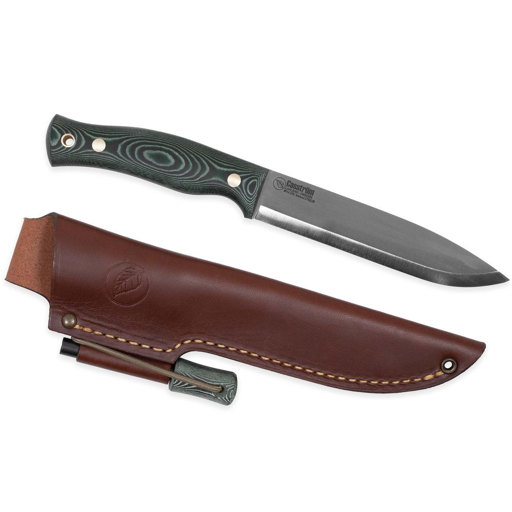 Casstrom No 14 Swedish Forest Knife Green Micarta with Firesteel-Camping - Accessories - Knives-Casstrom-Appalachian Outfitters