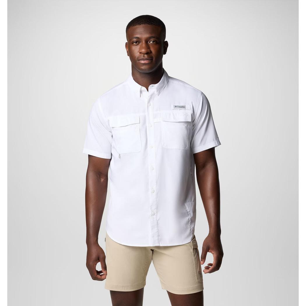 Columbia Sportswear Men's Blood and Guts V Short Sleeve Shirt-Men's - Clothing - Tops-Columbia Sportswear-White-M-Appalachian Outfitters