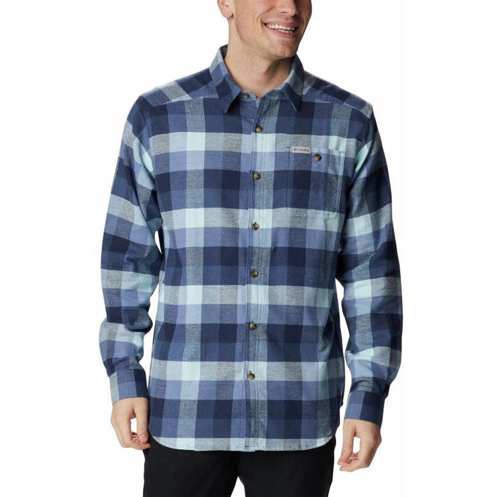 Men's Cornell Woods Flannel Long Sleeve Shirt-Men's - Clothing - Tops-Columbia Sportswear-Dark Mountain Buffalo Check-M-Appalachian Outfitters