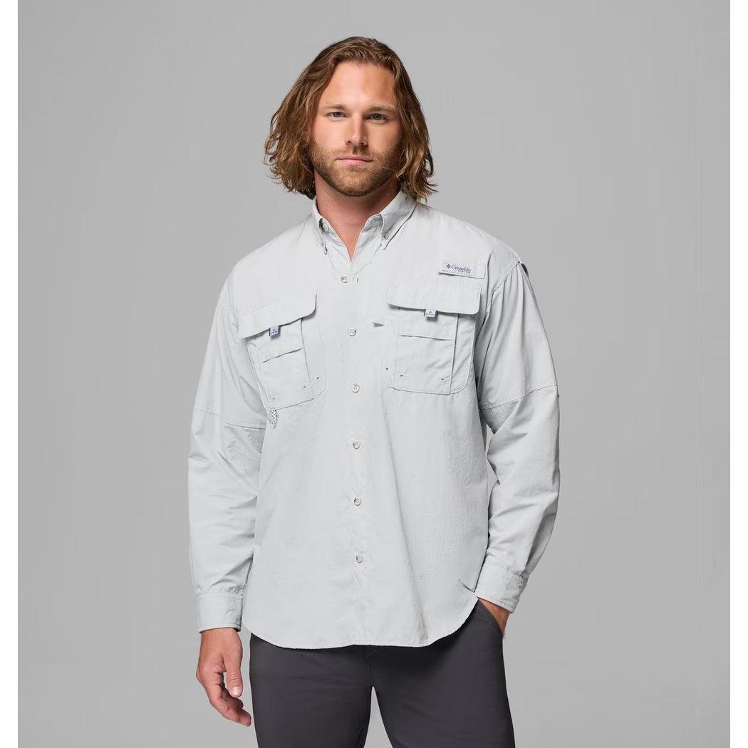 Columbia Sportswear Men's PFG Bahama II Long Sleeve Shirt-Men's - Clothing - Tops-Columbia Sportswear-Cool Grey II-M-Appalachian Outfitters