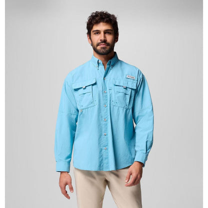 Columbia Sportswear Men's PFG Bahama II Long Sleeve Shirt-Men's - Clothing - Tops-Columbia Sportswear-Vintage Blue-M-Appalachian Outfitters