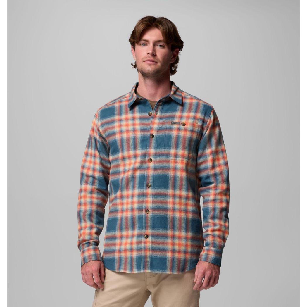 Columbia Sportswear Men's Pitchstone Heavyweight Flannel II-Men's - Clothing - Tops-Columbia Sportswear-Everblue Twilight Ombre-M-Appalachian Outfitters