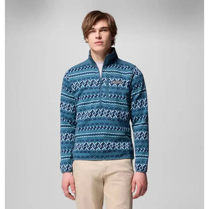 Columbia Sportswear Men's Sweater Weather Printed Half Zip-Men's - Clothing - Jackets & Vests-Columbia Sportswear-Everblue KnitKnot-M-Appalachian Outfitters
