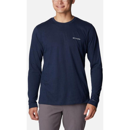 Men's Thistletown Hills Long Sleeve Crew Shirt-Men's - Clothing - Tops-Columbia Sportswear-Collegiate Navy Heather-M-Appalachian Outfitters