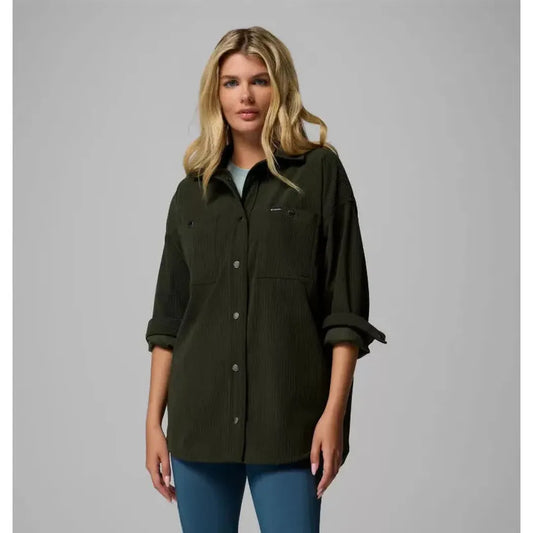 Columbia Sportswear Women's Blue Point Creek Corduroy Shirt Jacket-Men's - Clothing - Tops-Columbia Sportswear-Greenscape-S-Appalachian Outfitters