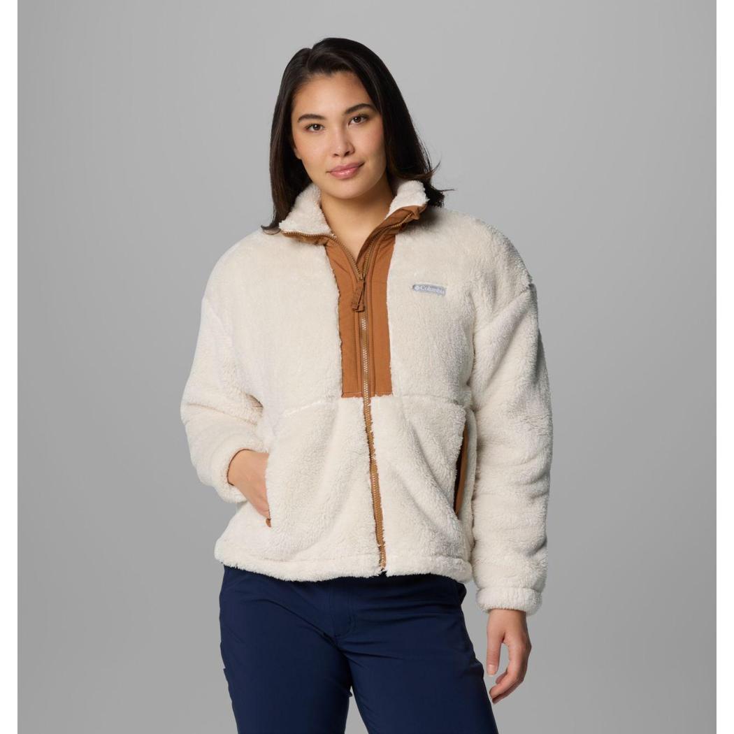 Columbia Sportswear Women's Boundless Discovery Sherpa Full Zip II Jacket-Women's - Clothing - Tops-Columbia Sportswear-Chalk/Camel Brown-XS-Appalachian Outfitters