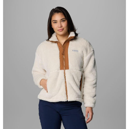 Columbia Sportswear Women's Boundless Discovery Sherpa Full Zip II Jacket-Women's - Clothing - Tops-Columbia Sportswear-Chalk/Camel Brown-XS-Appalachian Outfitters