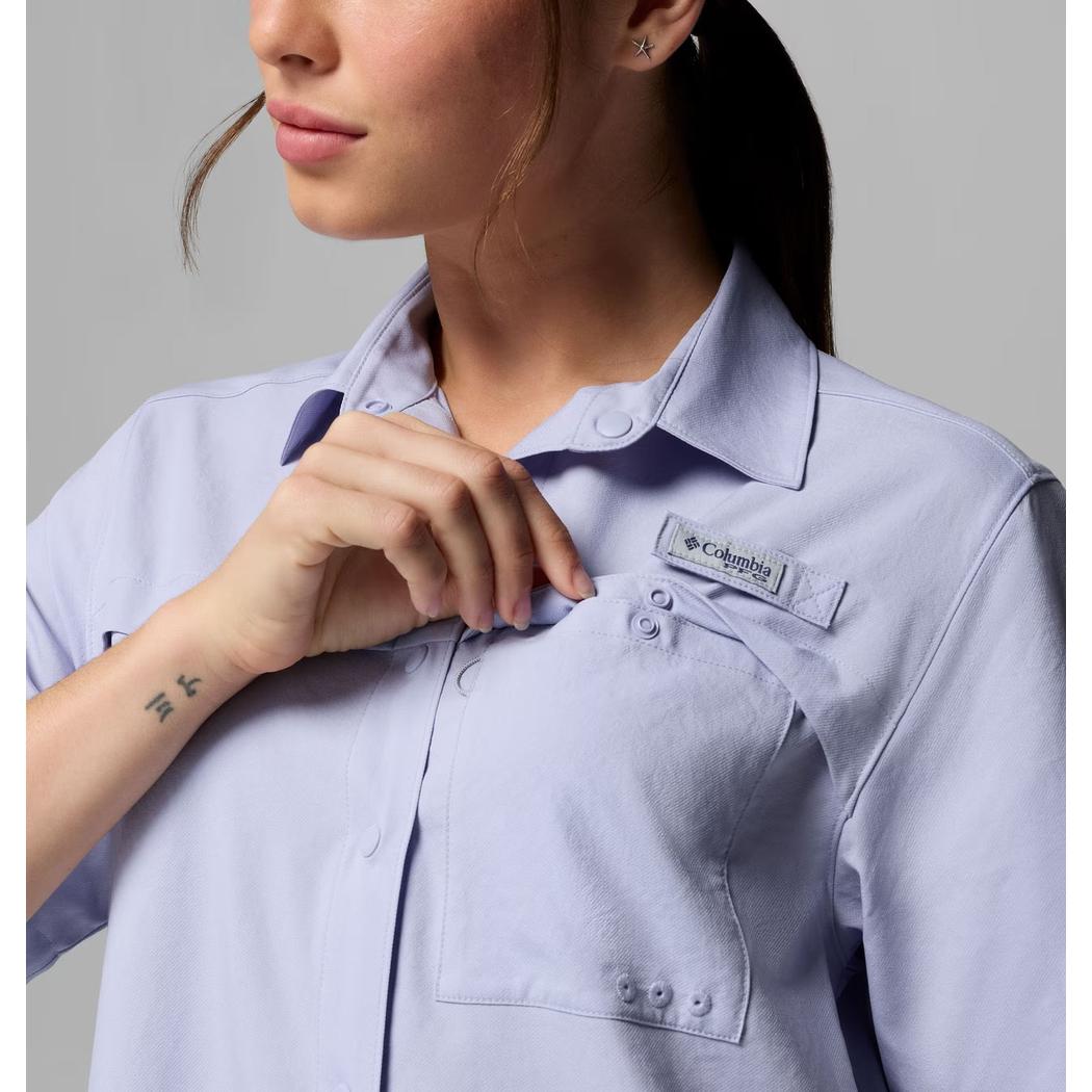 Columbia Sportswear Women's PFG Castback Woven Short Sleeve-Women's - Clothing - Tops-Columbia Sportswear-Appalachian Outfitters
