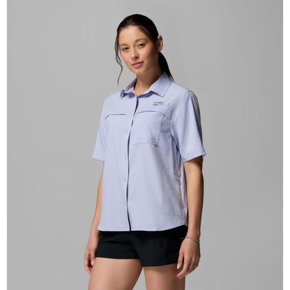 Columbia Sportswear Women's PFG Castback Woven Short Sleeve-Women's - Clothing - Tops-Columbia Sportswear-Twilight-S-Appalachian Outfitters