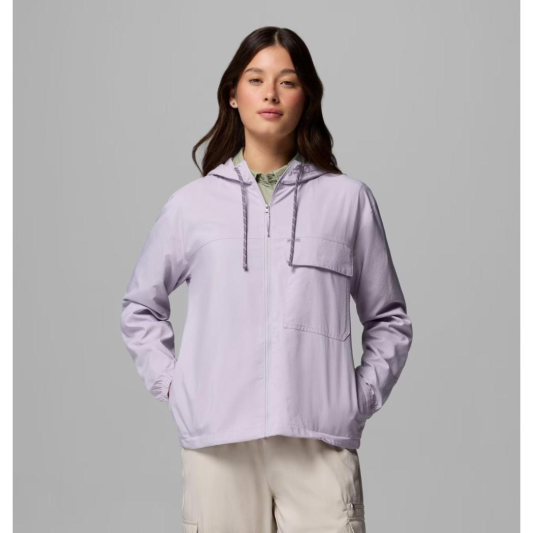 Columbia Sportswear Women's Skien Valley Hooded Long Sleeve Shirt-Women's - Clothing - Tops-Columbia Sportswear-Lavender Pearl-S-Appalachian Outfitters