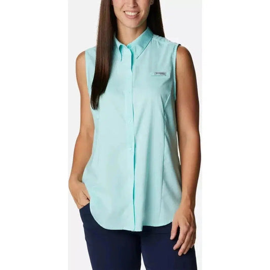 Columbia Sportswear Women's Tamiami Sleeveless Shirt-Women's - Clothing - Tops-Columbia Sportswear-Gulf Stream-S-Appalachian Outfitters