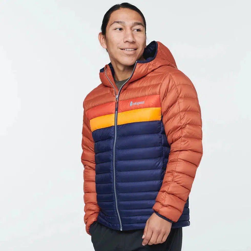Men's Fuego Down Hooded Jacket-Men's - Clothing - Jackets & Vests-Cotopaxi-Spice/Maritime-M-Appalachian Outfitters