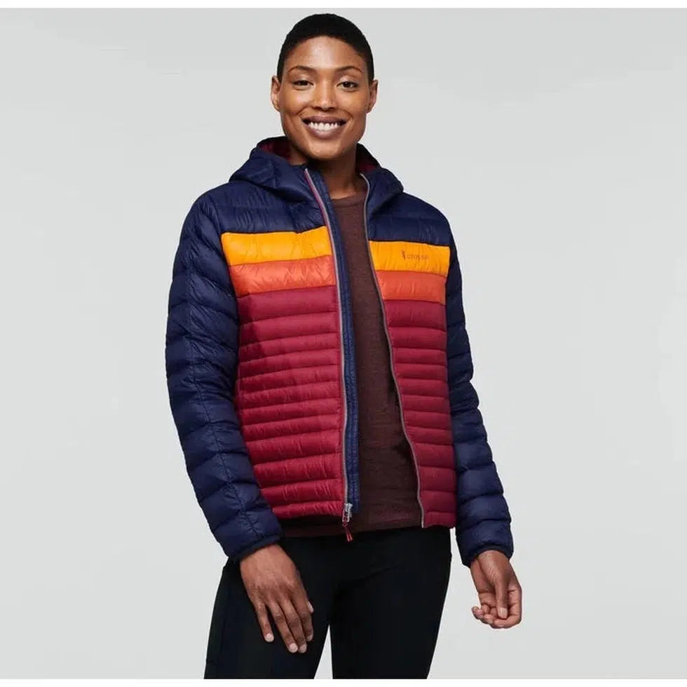 Women's Fuego Down Hooded Jacket-Women's - Clothing - Jackets & Vests-Cotopaxi-Maritime/Raspberry-S-Appalachian Outfitters