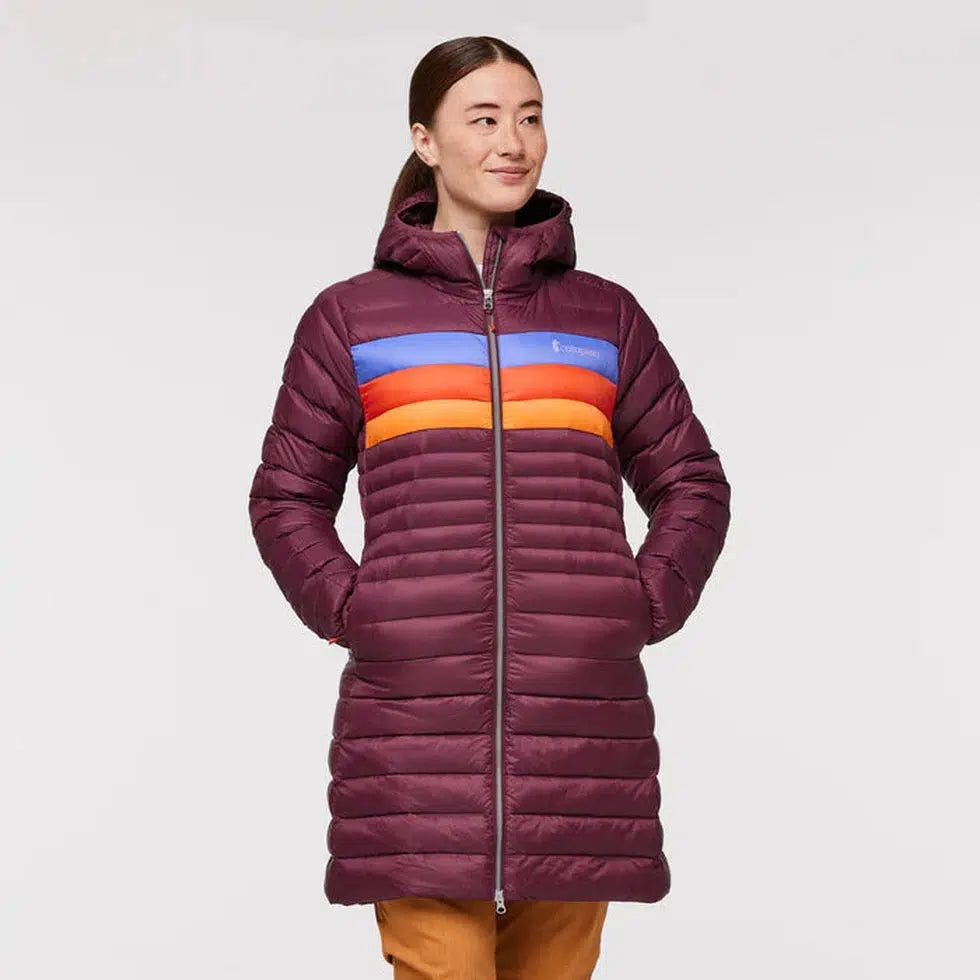 Women's Fuego Down Parka-Women's - Clothing - Jackets & Vests-Cotopaxi-Wine Stripes-S-Appalachian Outfitters