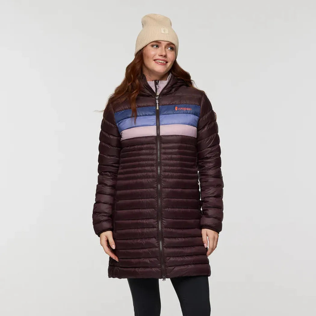 Cotopaxi Women's Fuego Down Parka-Women's - Clothing - Jackets & Vests-Cotopaxi-Coffee Stripes-S-Appalachian Outfitters