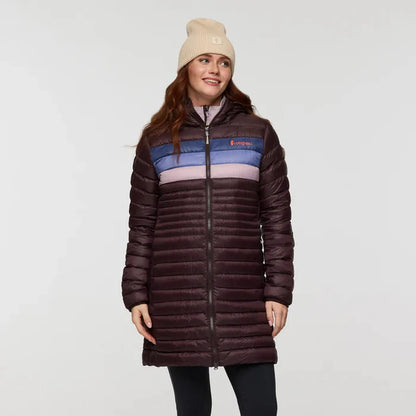 Cotopaxi Women's Fuego Down Parka-Women's - Clothing - Jackets & Vests-Cotopaxi-Coffee Stripes-S-Appalachian Outfitters