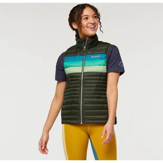 Women's Fuego Down Vest-Women's - Clothing - Jackets & Vests-Cotopaxi-Wine Stripes-S-Appalachian Outfitters
