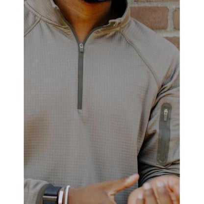 Cuyahoga Valley Clothing Company Men's Waffle Quarter Zip-Men's - Clothing - Tops-Cuyahoga Valley Clothing Company-Appalachian Outfitters