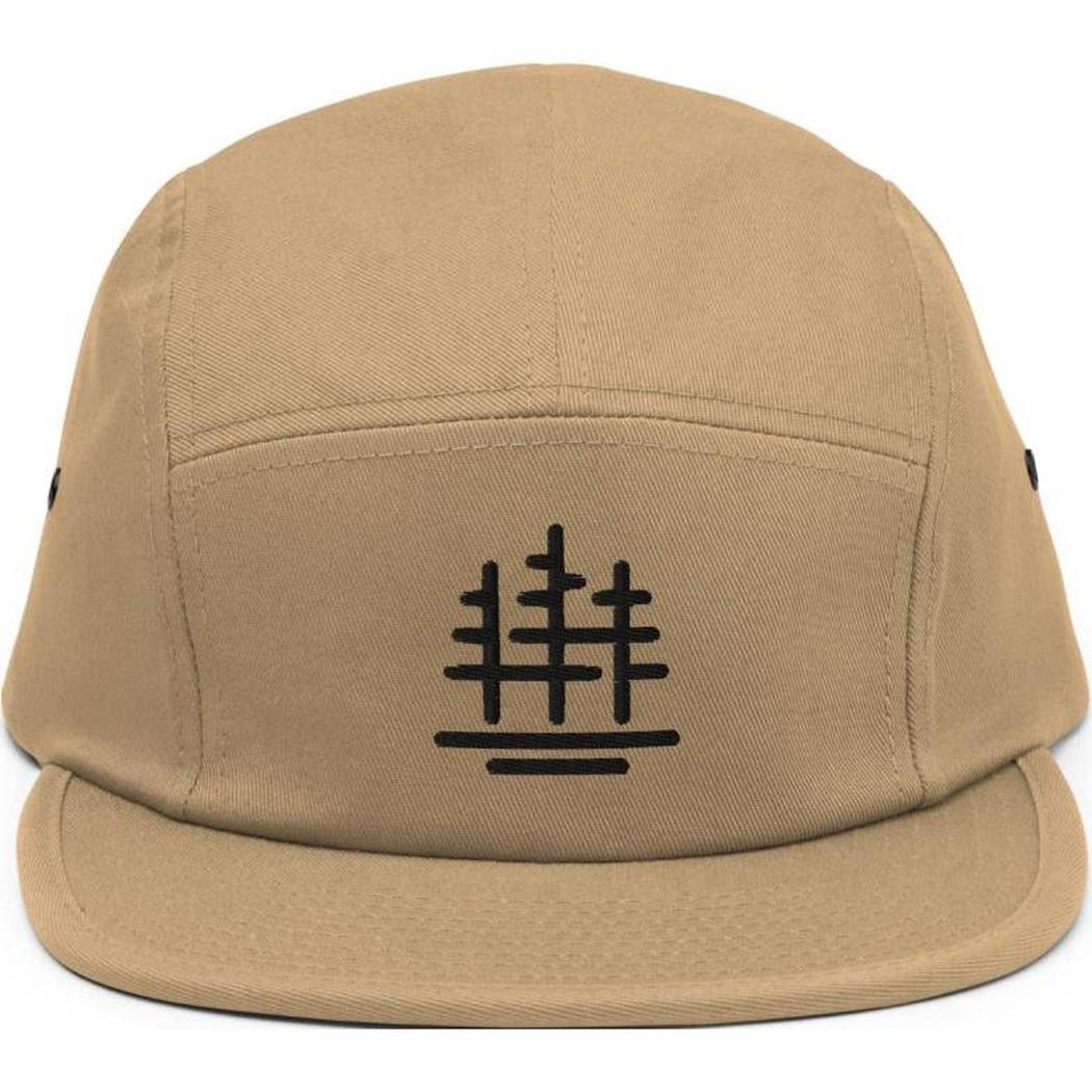 Cuyahoga Valley Clothing Company Tree Logo 5 Panel Cap-Accessories - Hats - Unisex-Cuyahoga Valley Clothing Company-Khaki-Appalachian Outfitters