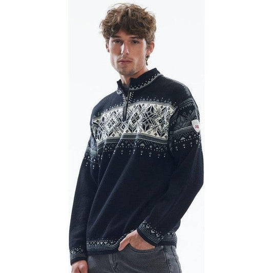 Men's Blyfjell Sweater-Women's - Clothing - Tops-Dale Of Norway-Black Smoke/Off White/Light Charcoal-M-Appalachian Outfitters