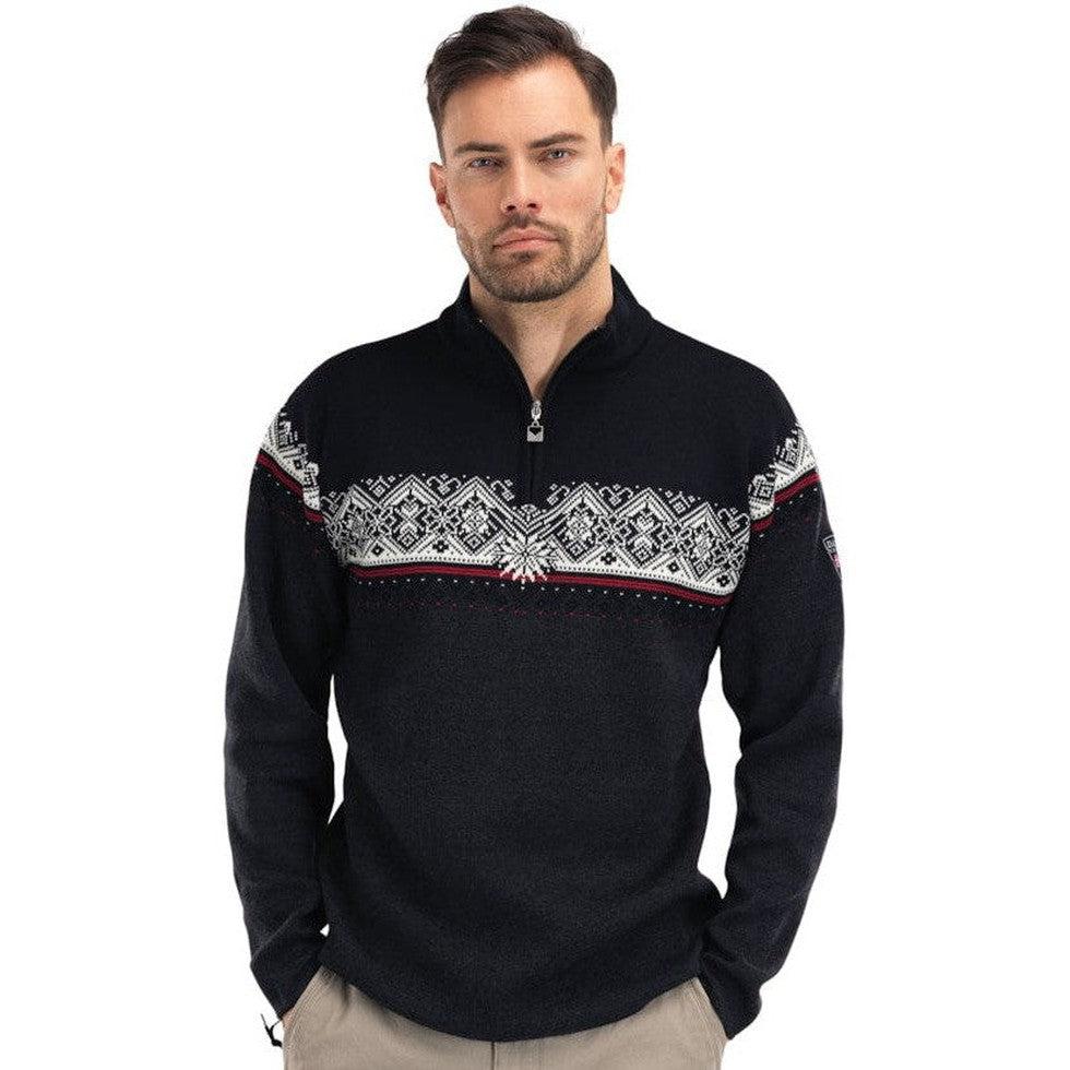 Men's Moritz Sweater-Men's - Clothing - Tops-Dale Of Norway-Dark Charcoal Raspberry Black-M-Appalachian Outfitters