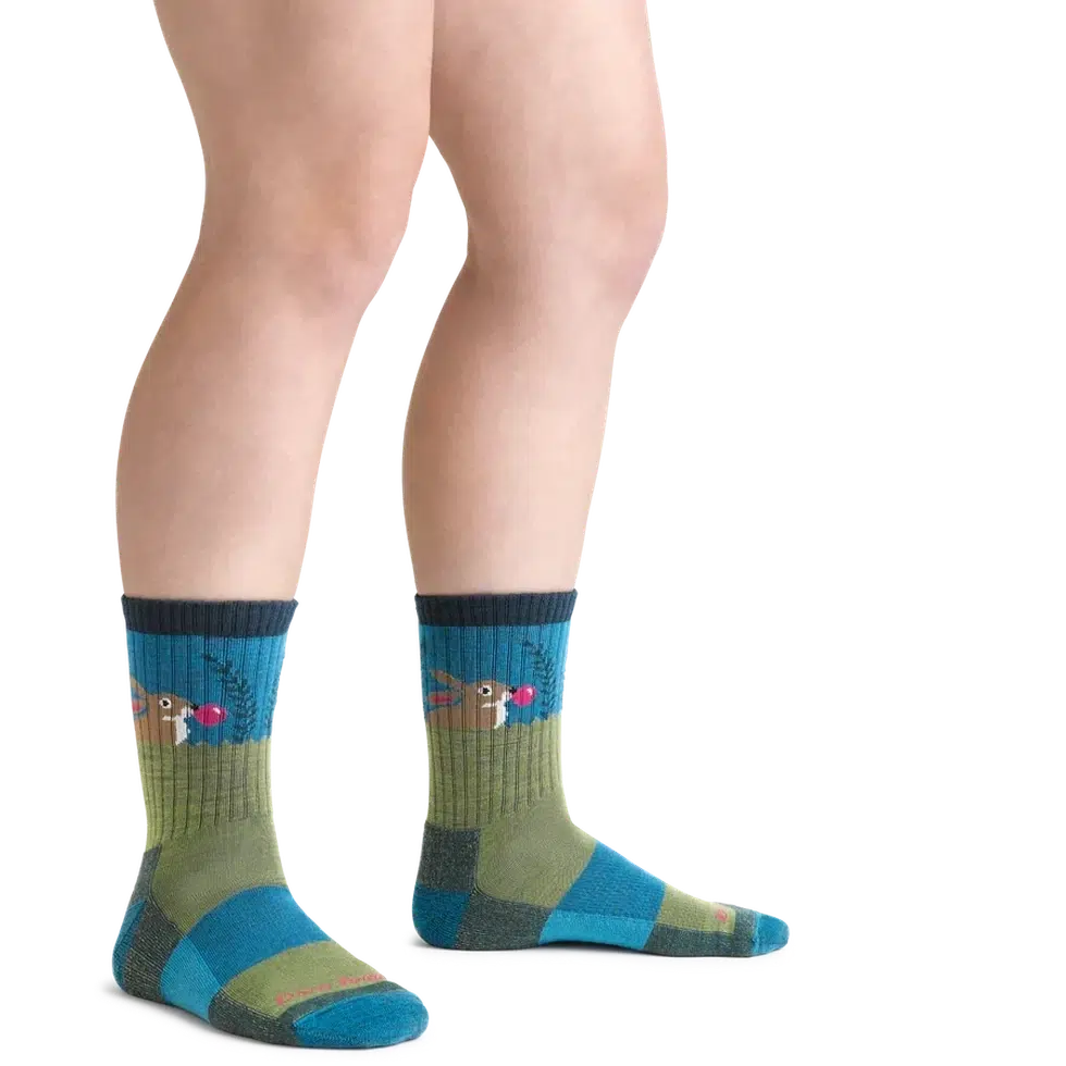 Kid's Bubble Bunny Jr. Micro Crew Ligth with Cushion-Accessories - Socks - Kids-Darn Tough-Appalachian Outfitters