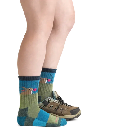Kid's Bubble Bunny Jr. Micro Crew Ligth with Cushion-Accessories - Socks - Kids-Darn Tough-Appalachian Outfitters
