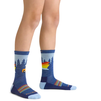 Kid's Wild Micro Crew Ligthweight with Cushion-Accessories - Socks - Kids-Darn Tough-Appalachian Outfitters