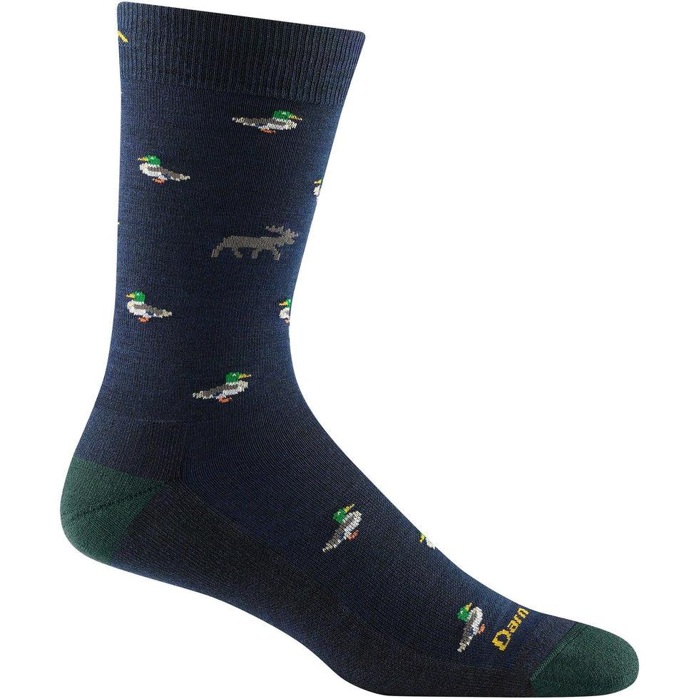 Men's Duck Duck Moose Crew Lightweight with Cushion-Accessories - Socks - Men's-Darn Tough-Eclipse-M-Appalachian Outfitters