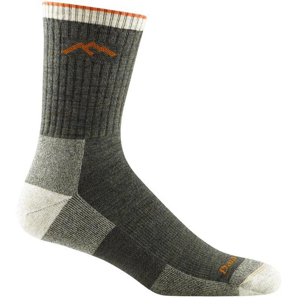 Men's Hiker Micro Crew Midweight with Cushion-Accessories - Socks - Men's-Darn Tough-Olive-M-Appalachian Outfitters