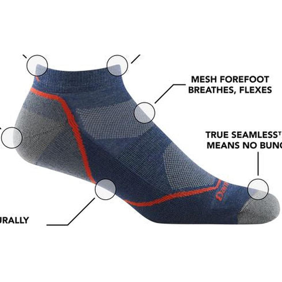 Men's Light Hiker No Show with Cushion-Accessories - Socks - Men's-Darn Tough-Appalachian Outfitters