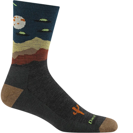 Darn Tough Men's Spaced Out Micro Crew Lightweight Hiking Socks-Accessories - Socks - Men's-Darn Tough-Charcoal-L-Appalachian Outfitters