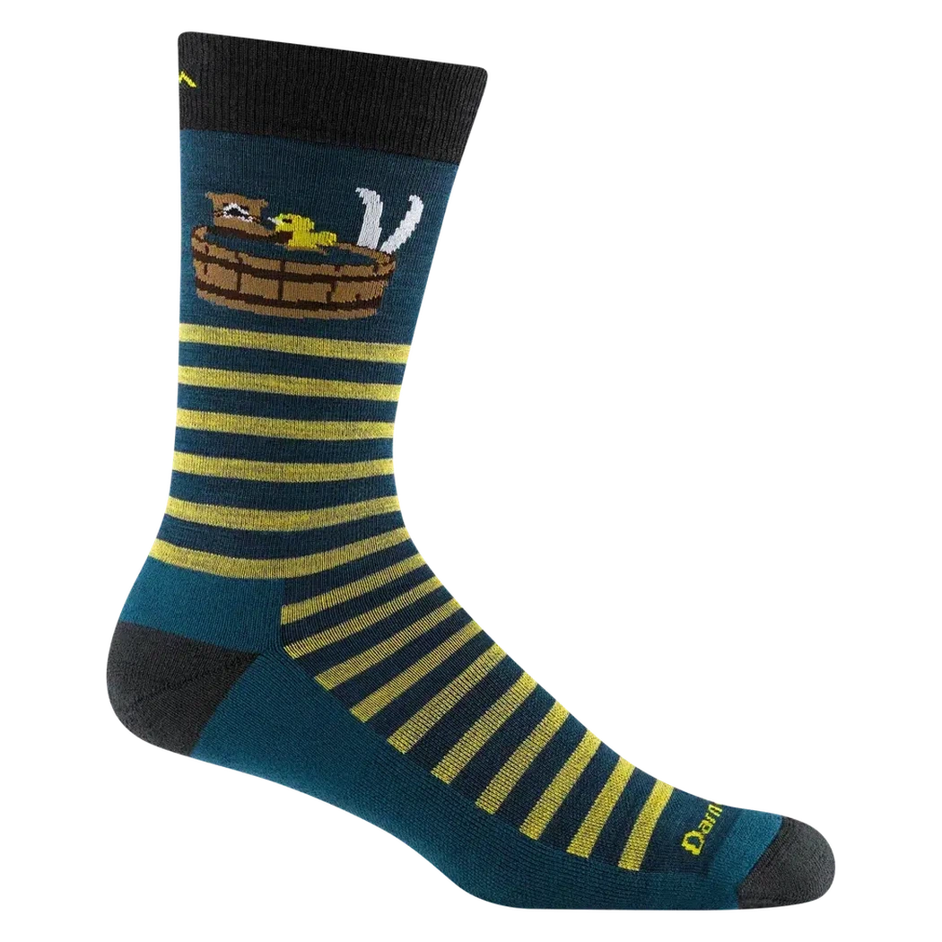 Darn Tough Men's Wild Life Crew Lightweight with Cushion-Accessories - Socks - Men's-Darn Tough-Dark Teal-L-Appalachian Outfitters