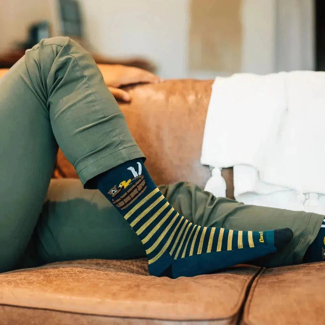 Darn Tough Men's Wild Life Crew Lightweight with Cushion-Accessories - Socks - Men's-Darn Tough-Dark Teal-L-Appalachian Outfitters