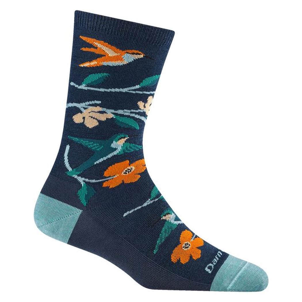 Darn Tough Women's Birds Of A Feather Crew Lightweight Lifestyle Socks-Accessories - Socks - Women's-Darn Tough-Appalachian Outfitters