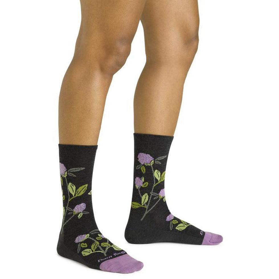 Women's Blossom Crew Lightweight-Accessories - Socks - Women's-Darn Tough-Charcoal-M-Appalachian Outfitters