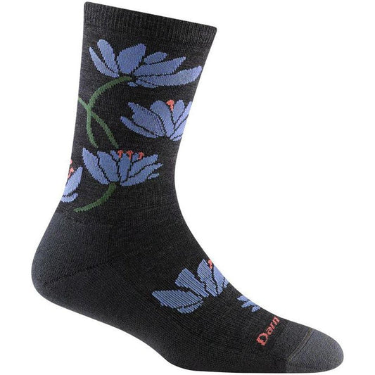 Women's Lillies Crew Lightweight with Cushion-Accessories - Socks - Women's-Darn Tough-Charcoal-S-Appalachian Outfitters
