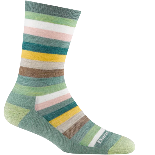 Darn Tough Women's Mystic Stripe Crew Lightweight Lifestyle Sock-Accessories - Socks - Women's-Darn Tough-Seafoam-S-Appalachian Outfitters