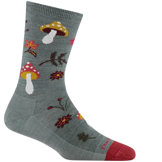 Darn Tough Women's Shroom Bloom Crew Lightweight Lifestyle Socks-Accessories - Socks - Women's-Darn Tough-Seafaom-S-Appalachian Outfitters