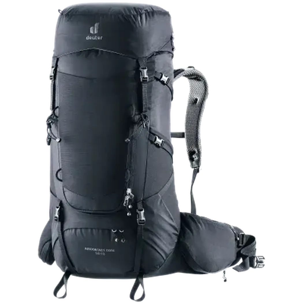 Deuter Aircontact Core 50 + 10-Camping - Backpacks - Backpacking-Deuter-Black-Appalachian Outfitters