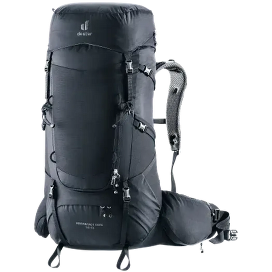 Deuter Aircontact Core 50 + 10-Camping - Backpacks - Backpacking-Deuter-Black-Appalachian Outfitters