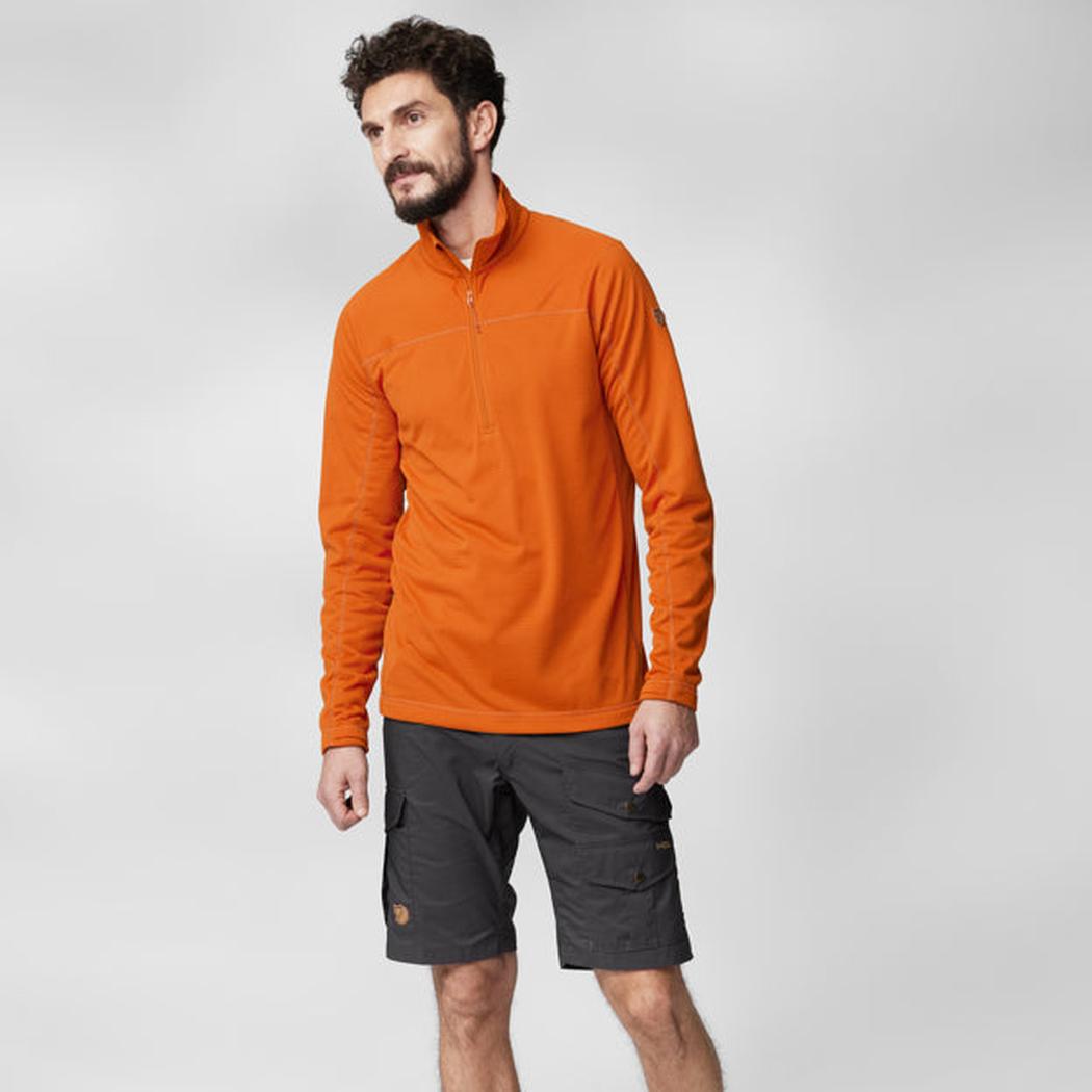 Fjallraven Men's Abisko Lite Fleece Half Zip-Men's - Clothing - Tops-Fjallraven-Appalachian Outfitters
