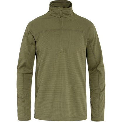 Men's Abisko Lite Fleece Half Zip-Men's - Clothing - Tops-Fjallraven-Green-M-Appalachian Outfitters