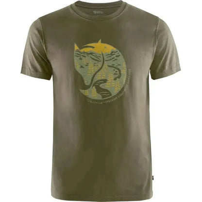 Fjallraven Men's Arctic Fox T-Shirt-Men's - Clothing - Tops-Fjallraven-Dark Olive-M-Appalachian Outfitters