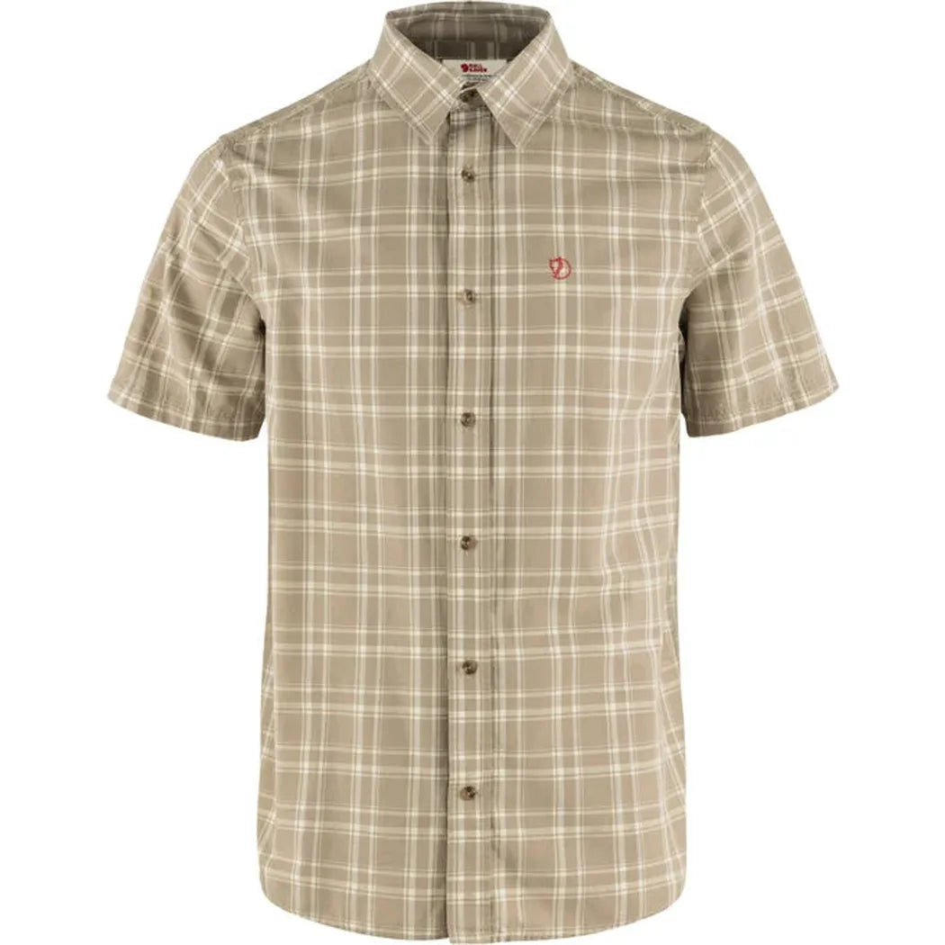 Fjallraven Men's Ã–vik Lite Short Sleeve Shirt-Men's - Clothing - Tops-Fjallraven-Fossil-Chalk Rose-L-Appalachian Outfitters