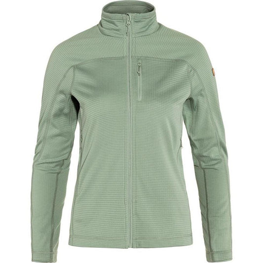 Women's Abisko Lite Fleece Jacket-Women's - Clothing - Jackets & Vests-Fjallraven-Misty Green-S-Appalachian Outfitters